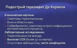 Лечение подострого тиреоидита