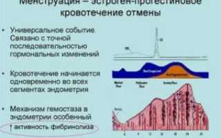 Нет кровотечения отмены